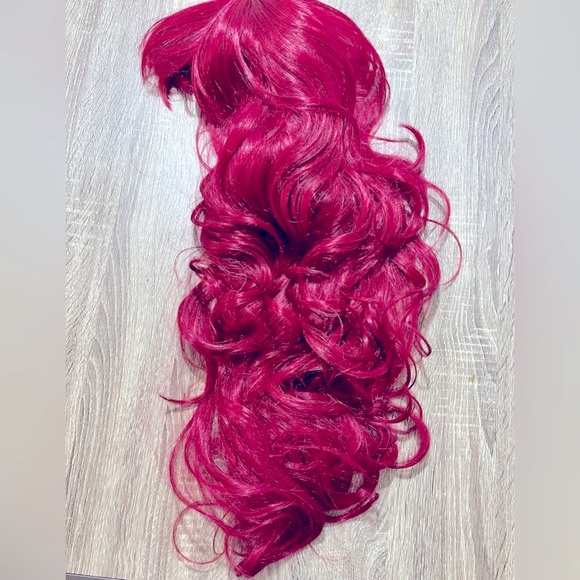 Crimson Red Full Wig - Picture 2 of 6